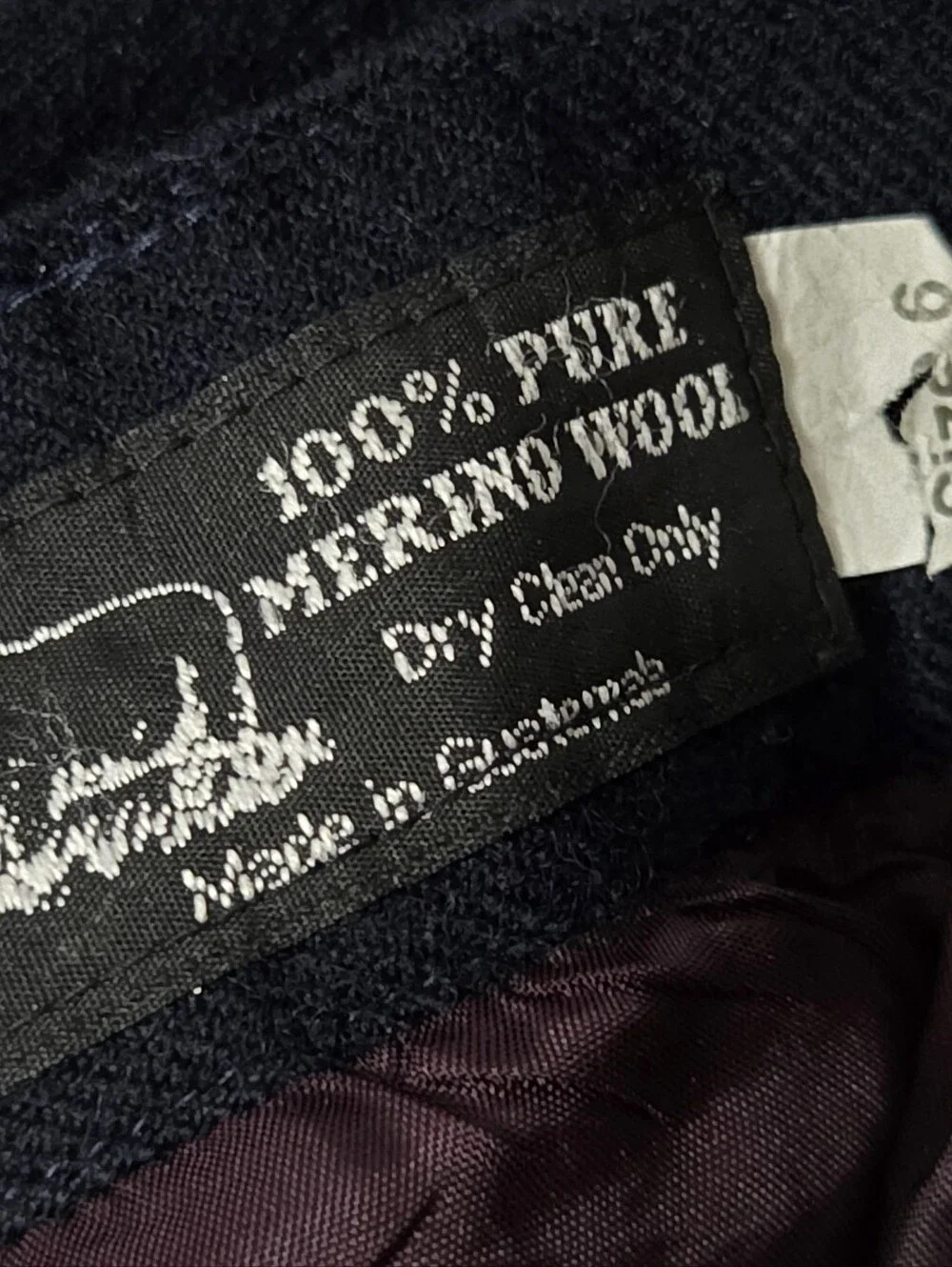 VTG Giorgio Sant'Angelo Merino Wool Pleated Bermuda Shorts Navy Size 6